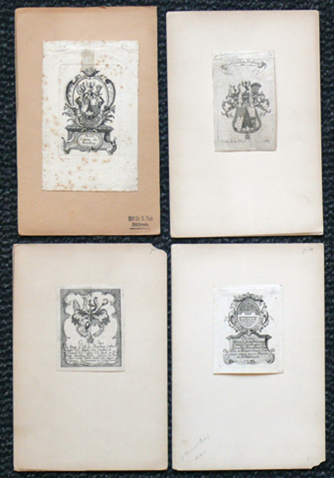 Alte Ex-Libris Sammlung insgesamt 37 Stück; einzeln auf Karton; vorwiegend 16./17.Jhdt.; nach - Bild 2 aus 6