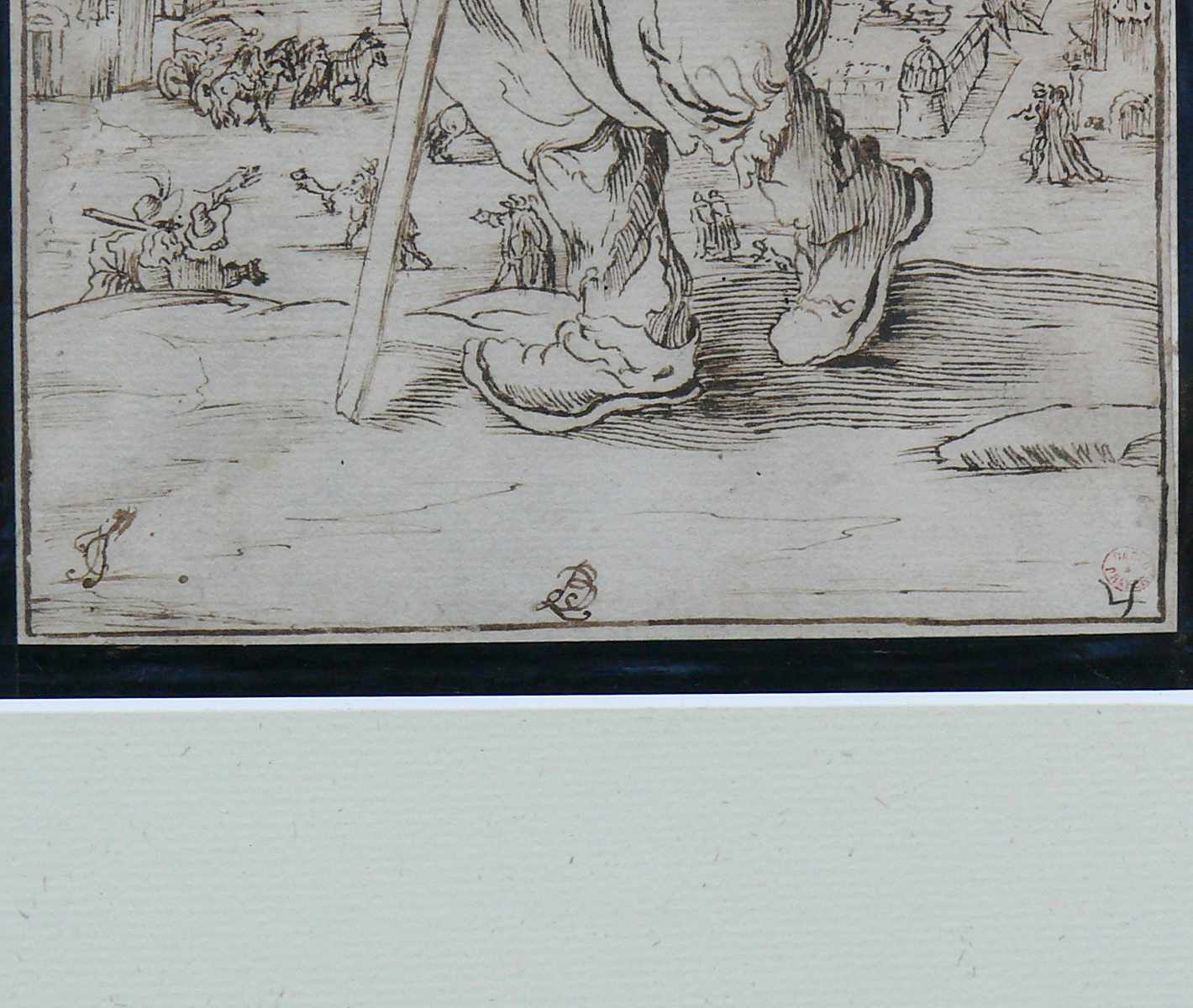 Callot, Jacques (Nancy 1592 - 1635, Umkreis/Schule) "Der Bettler mit dem langen Stock"; im - Image 3 of 14