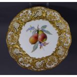 Zierschale (Meissen, 19. Jh.) breiter, vergoldeter und reliefierter floraler Rand; mittig feine