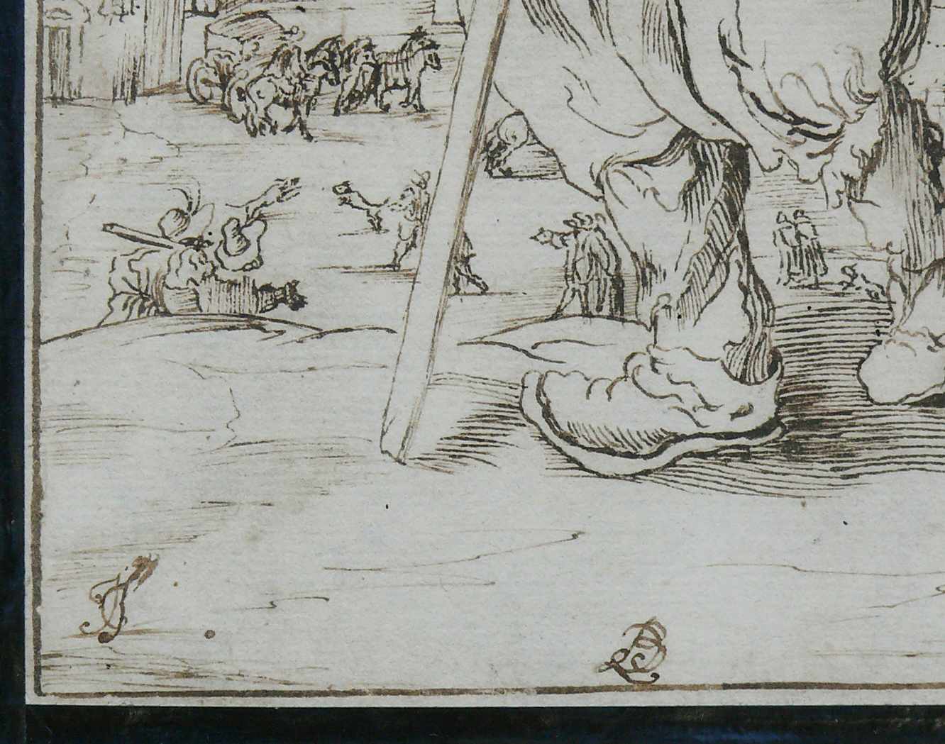 Callot, Jacques (Nancy 1592 - 1635, Umkreis/Schule) "Der Bettler mit dem langen Stock"; im - Image 7 of 14