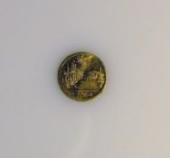 Antike Goldmünze FRANCFURT seitlich des bekrönten Adlers geprägt 1K (wohl 1 Kreutzer); darunter B.N;