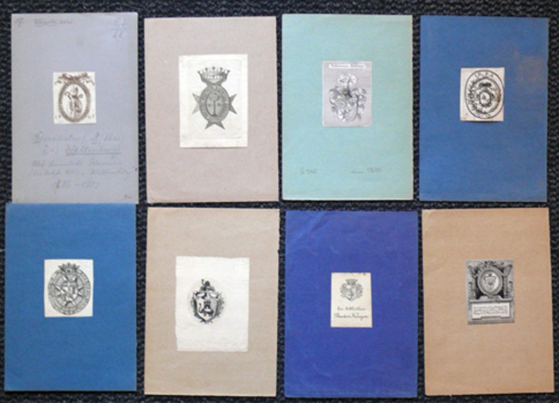 Alte Ex-Libris Sammlung insgesamt 37 Stück; einzeln auf Karton; vorwiegend 16./17.Jhdt.; nach - Bild 6 aus 6
