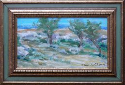 Cheval, Henry Georges, (1897-1976) Landschaft mit Bäumen"; Öl/Lw; rechts unten signiert; ca. 20 x 33