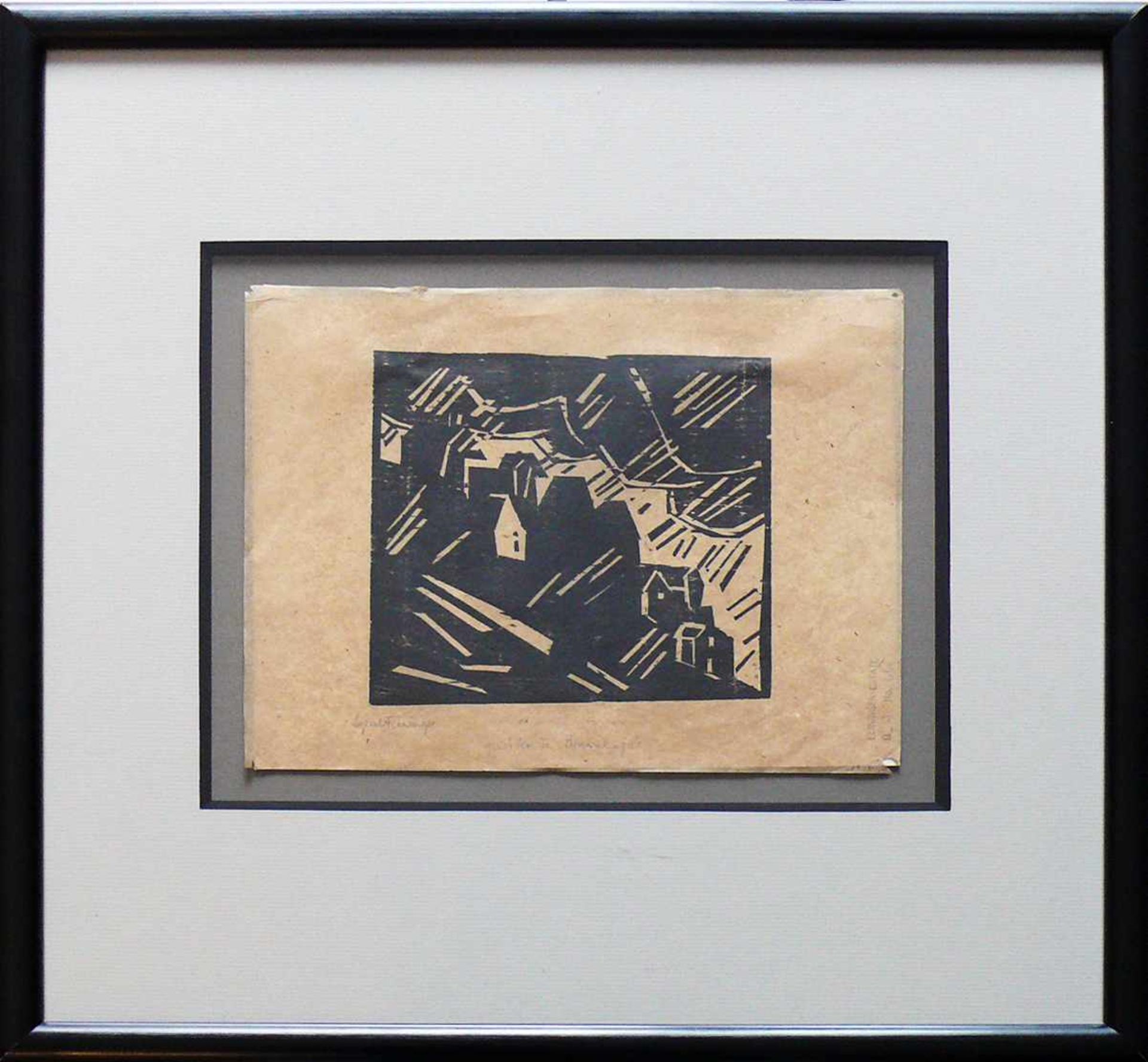 Feininger, Lyonel (New York 1871 - 1956) "Gewitterregen" (Thundershower); Holzschnitt 1918; sign.;