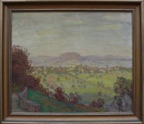 Dieter, Hans (1881 Mannheim - 1968 Meersburg) "Blick auf Hohenkarpfen" und Ortschaft; weiter Blick