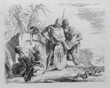 Tiepolo, Giovanni Battista (1696 - 1770) "Der Astrologe und der junge Soldat" aus "Vari Capricci";