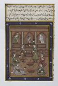 Persische Miniaturen (19.Jh.) 3 div. Darstellungen; am Rand jeweils numeriert; rückseitig und tlw.