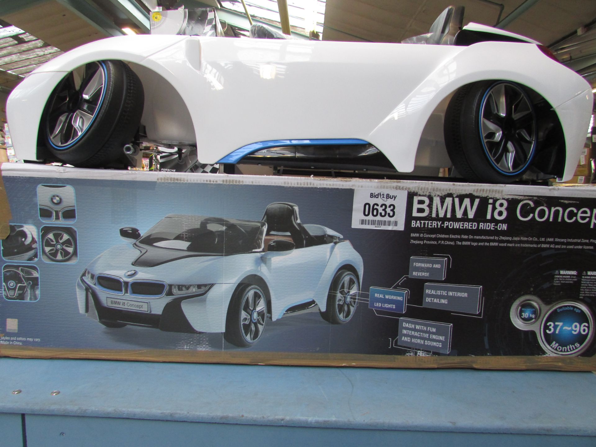 BMW I8 CONCEPT BATTERY-POWERED RIDE ON CAR LED LIGHTS