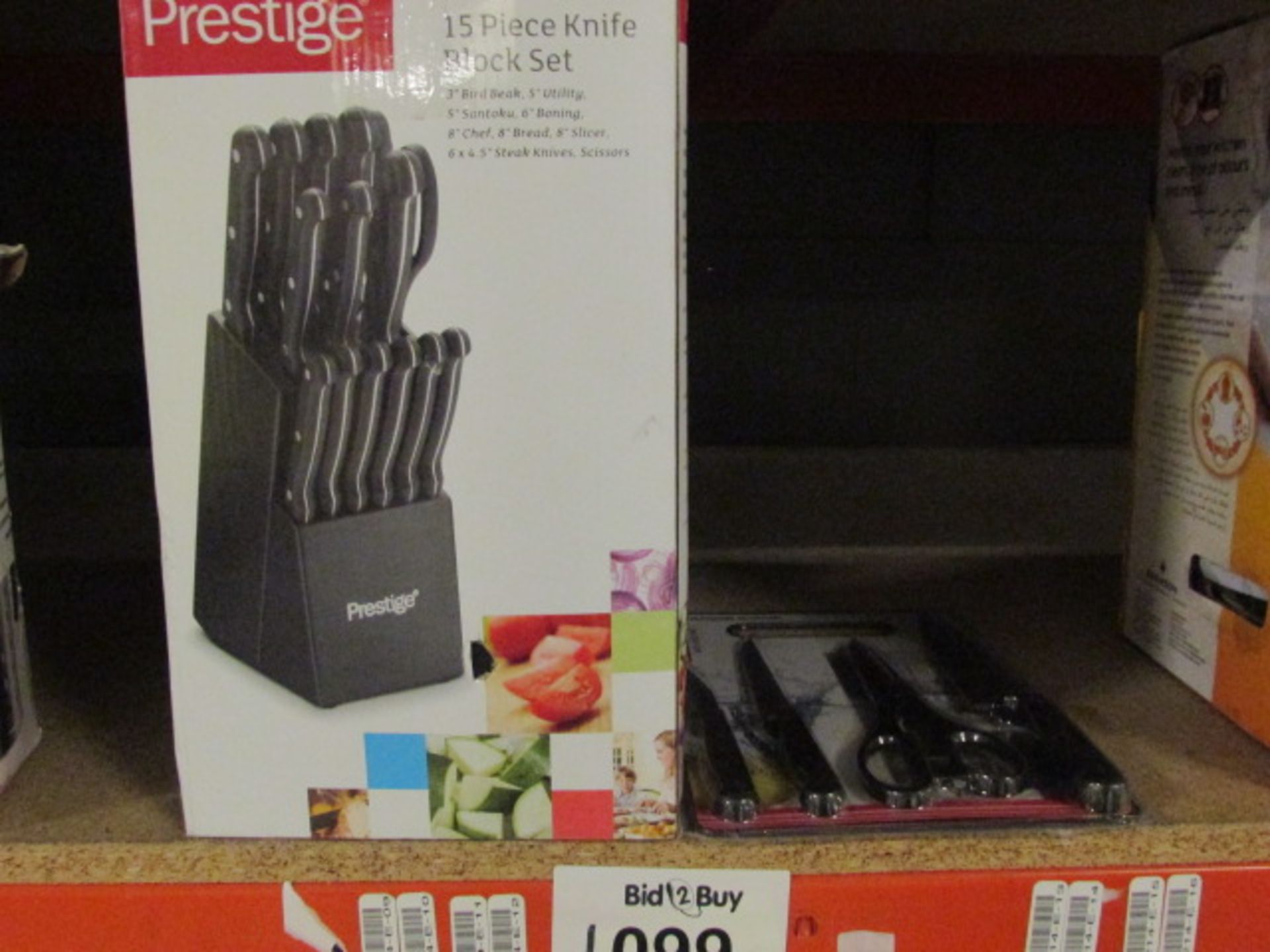 PRESTIGE 15PC KNIFE BLOCK SET AND EMPIRE COOK 4PC