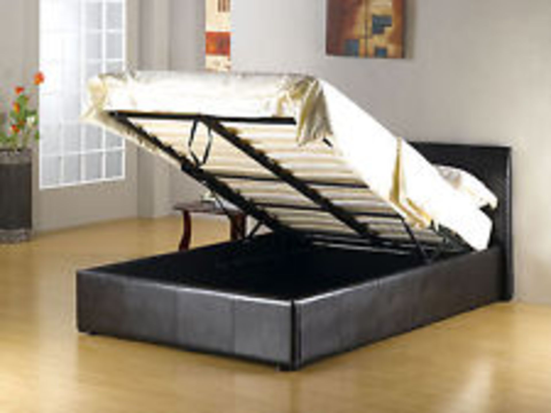 GFW MICHIGAN DOUBLE OTTOMAN BEDSTEAD IN BLACK