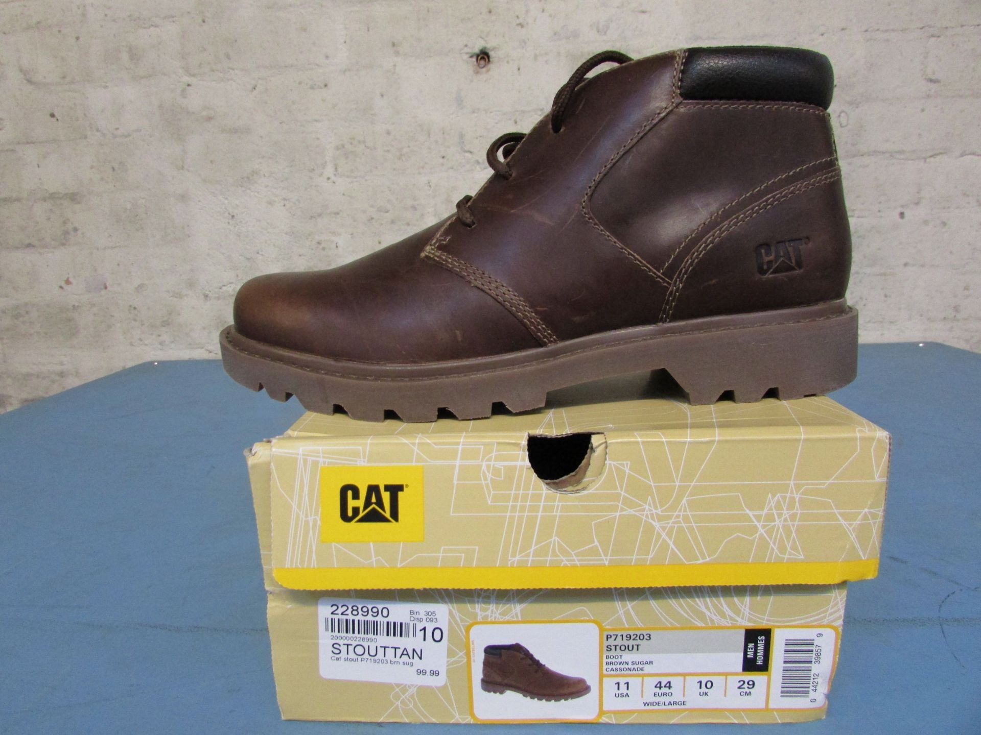 CAT STOUT BOOT IN BROWN UK SIZE 9 CURRENT SELLING PRICE £70