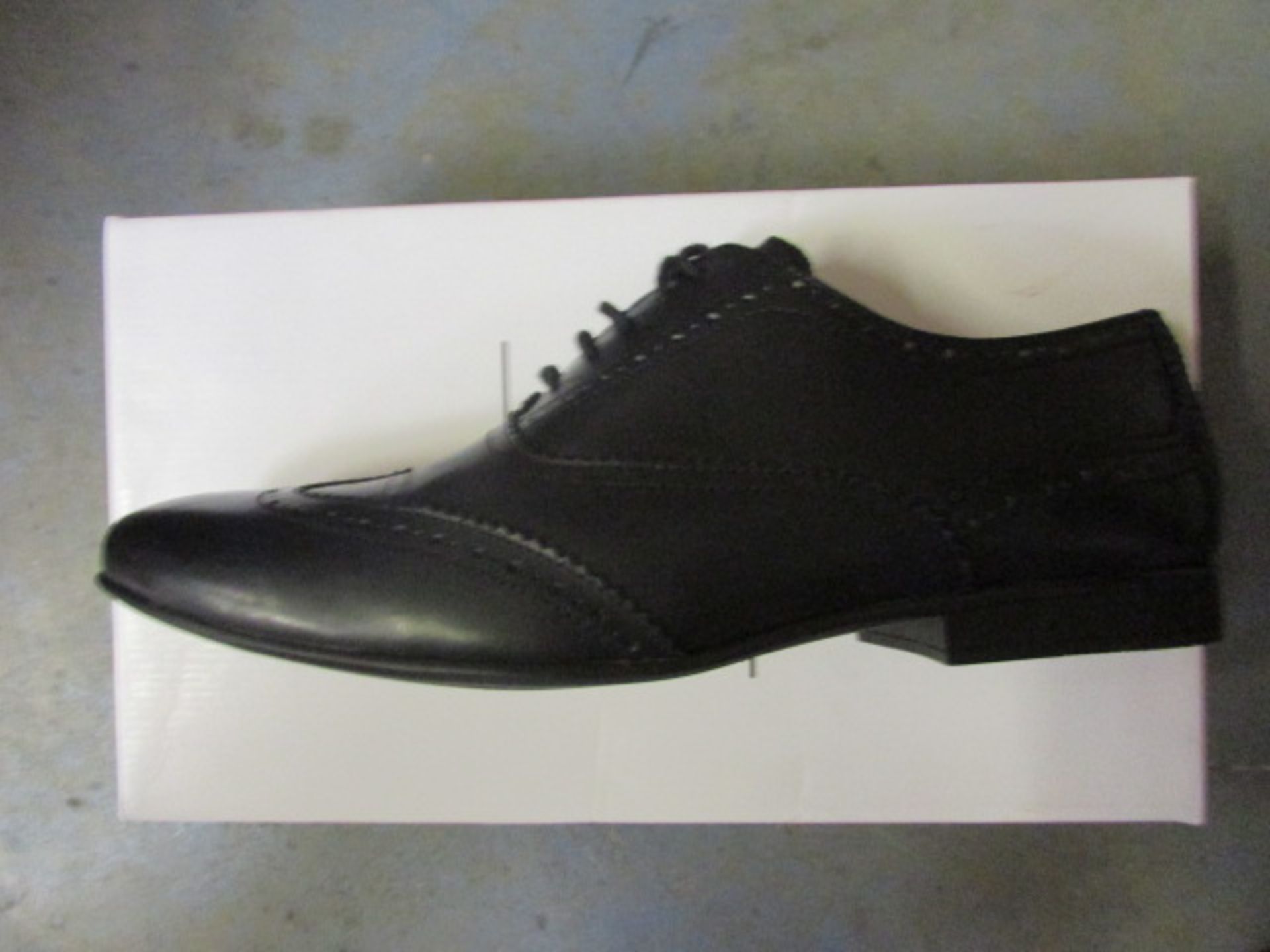 Ben Sherman Mens Apol Oxford Brogue Shoes In Size 43Eu In Black Leather