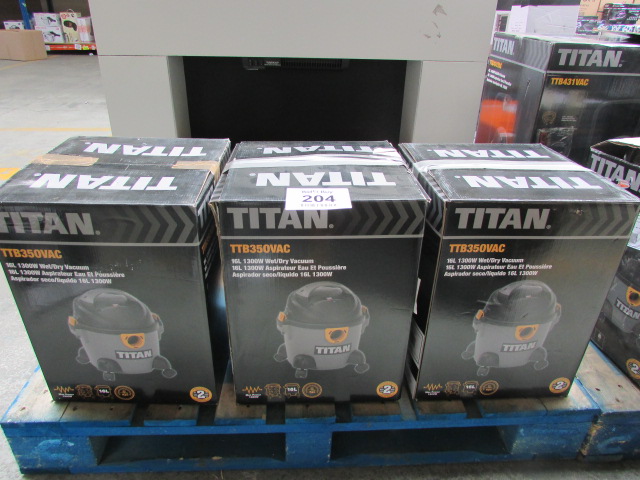 3X TITAN TTB350VAC WET/DRY VACUUMS