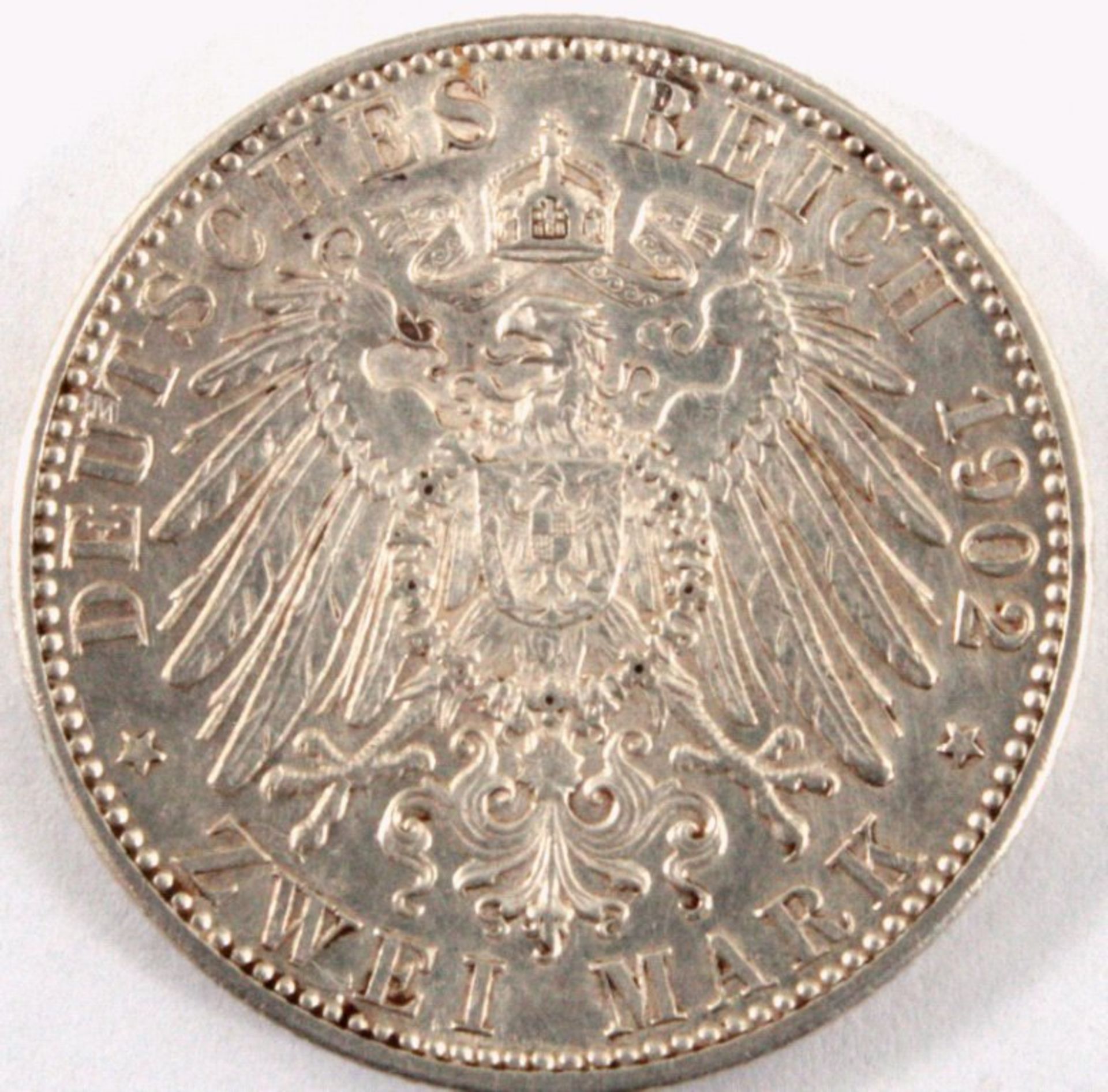 2 Mark Baden, 1902, 50-jähriges RegierungsjubiläumJ. 30silberss - VZ - Bild 2 aus 2