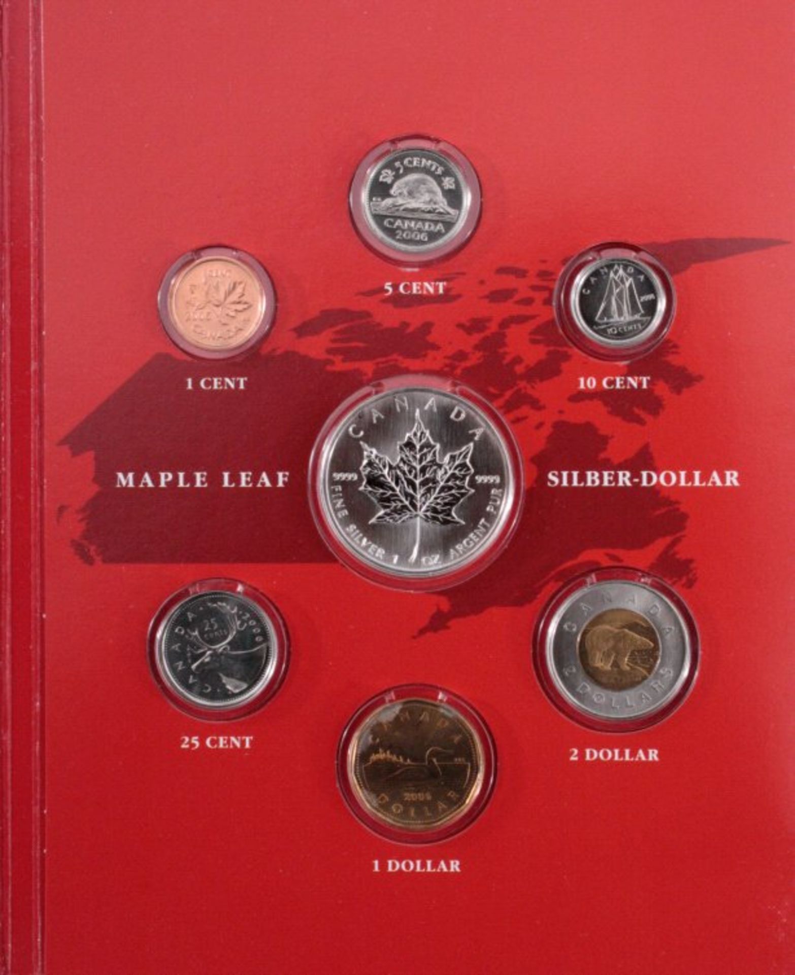 Kanada Jahressatz 20061 Cent bis 2 Dollar inkl. Maple Leaf