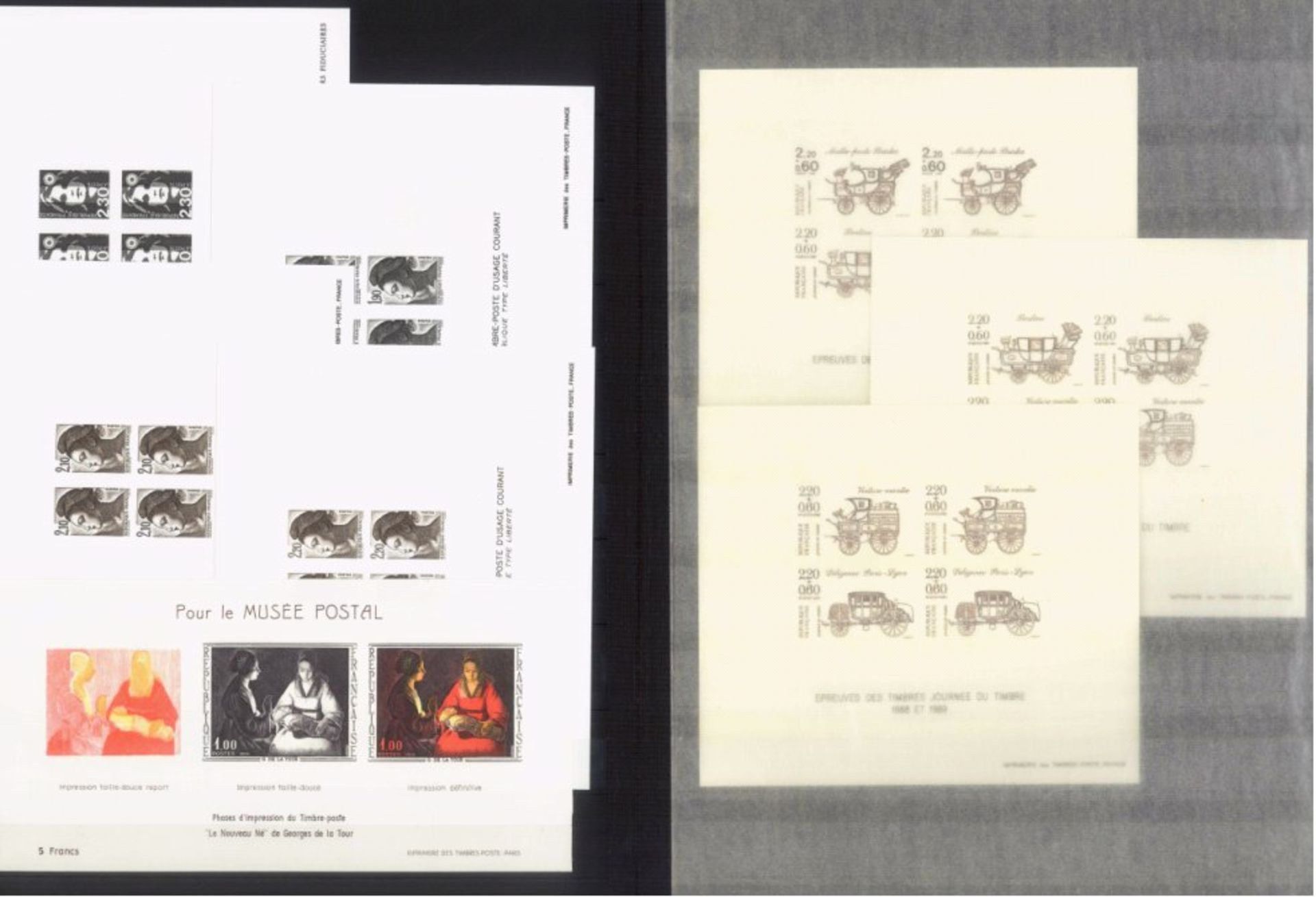 Vive la Francaise, 1945-1985im Haupteil gestempelte Sammlung in 2 braunen KABEFalzlosvordruck - - Bild 2 aus 12