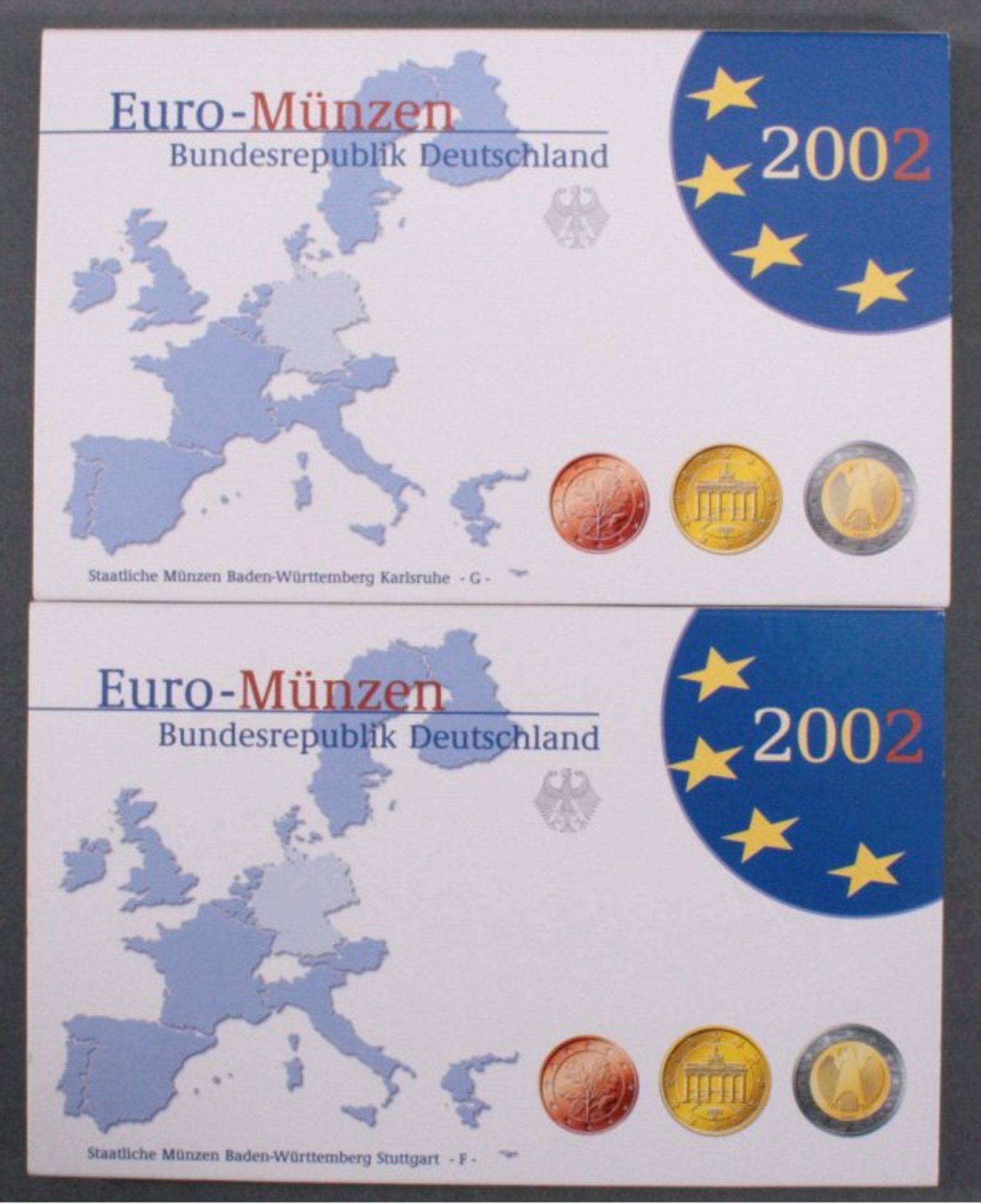 BRD Kursmünzensätze 2002 F G