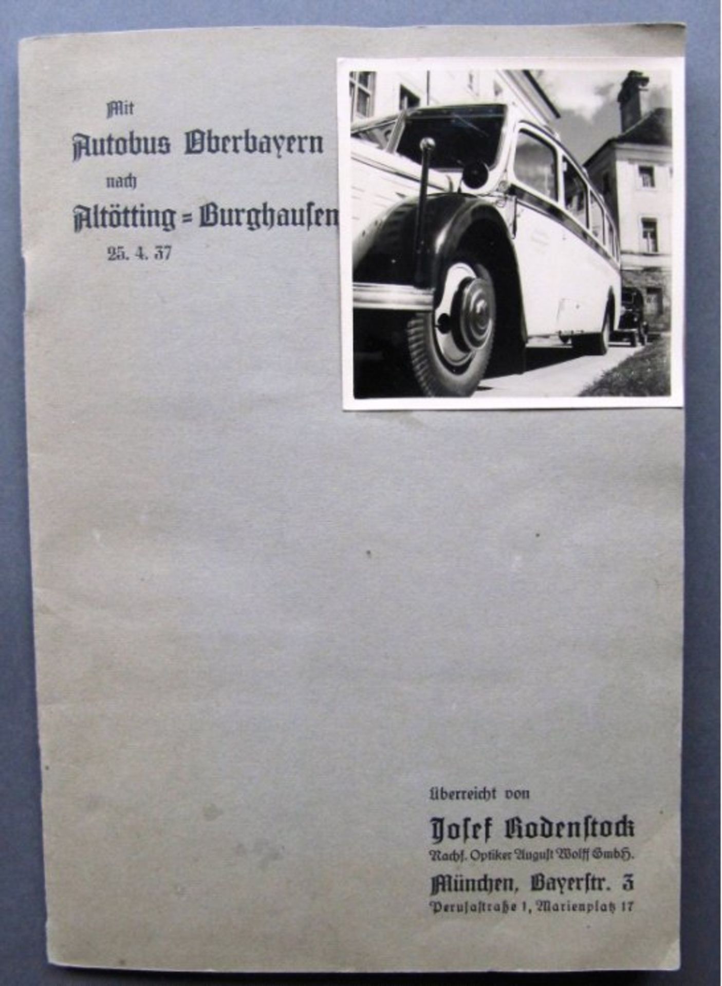 MERCEDES POSTBUS 1937, Mercedes-Benz Lo 3500persönliches Fotobuch für die Reisemitglieder des "
