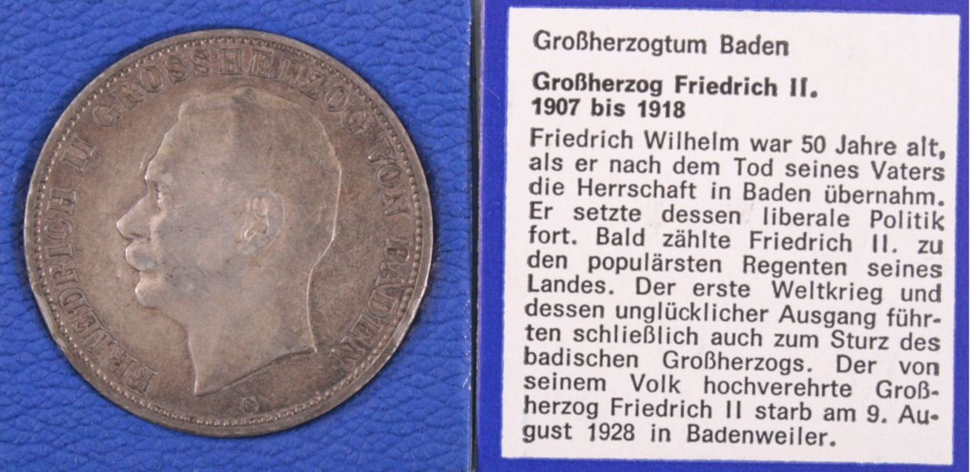 5 Mark Baden Friedrich II 1908J. 40