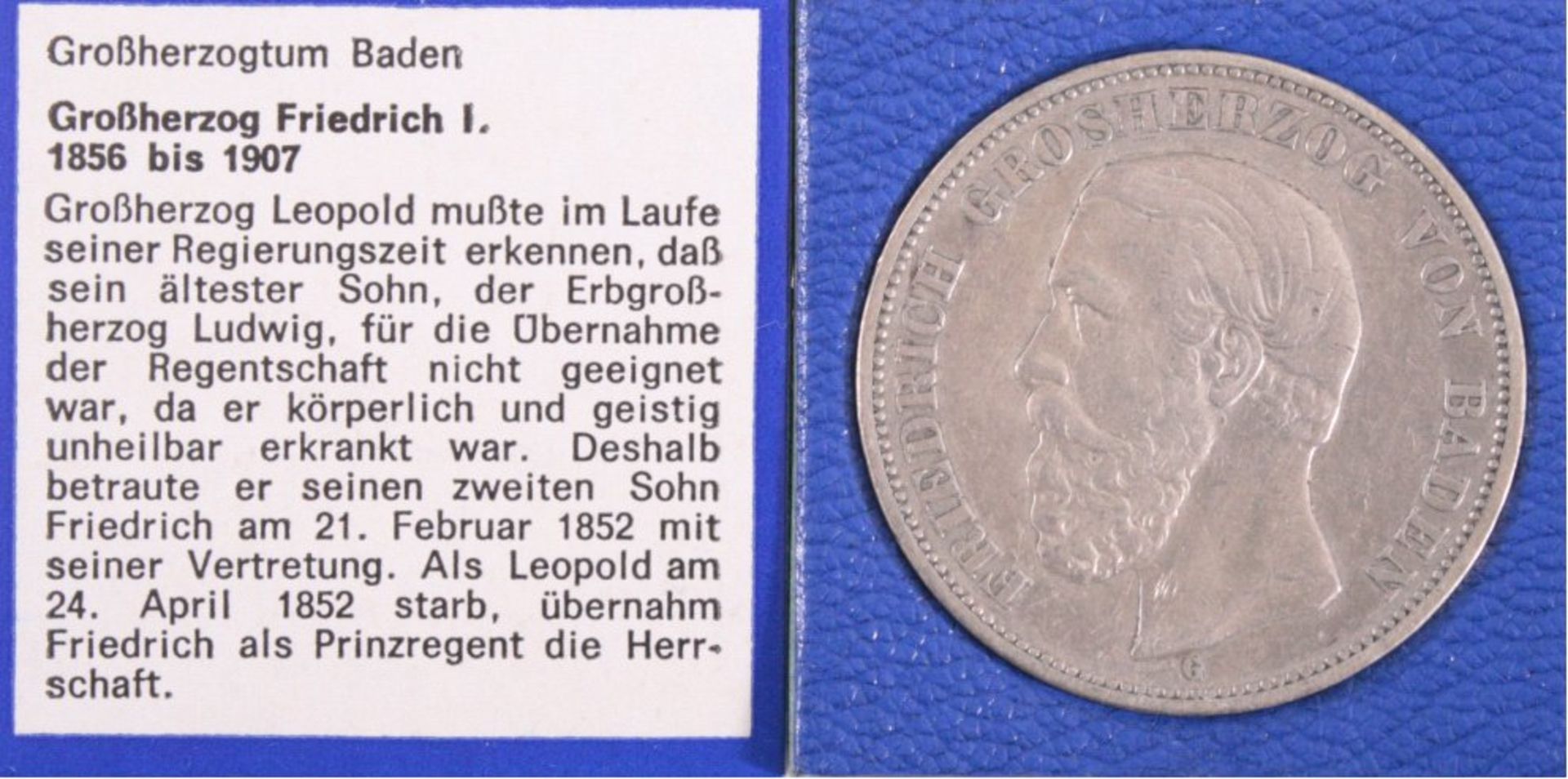 5 Mark 1898 Grosherzog Friedrich von BadenJ. 29SS