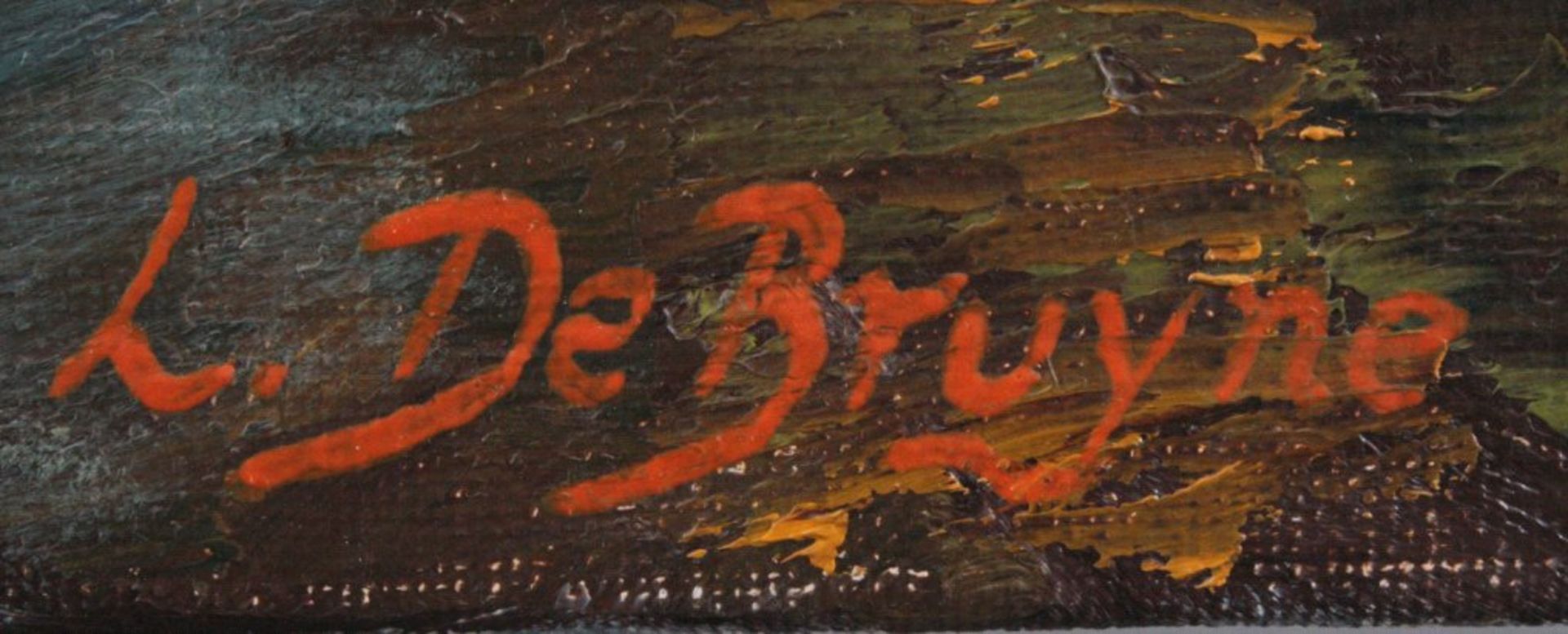 L. De Bruyne, KüstenlandschaftÖl/Leinwand., unten rechts signiert, ca. 50x70 cm. - Bild 2 aus 2