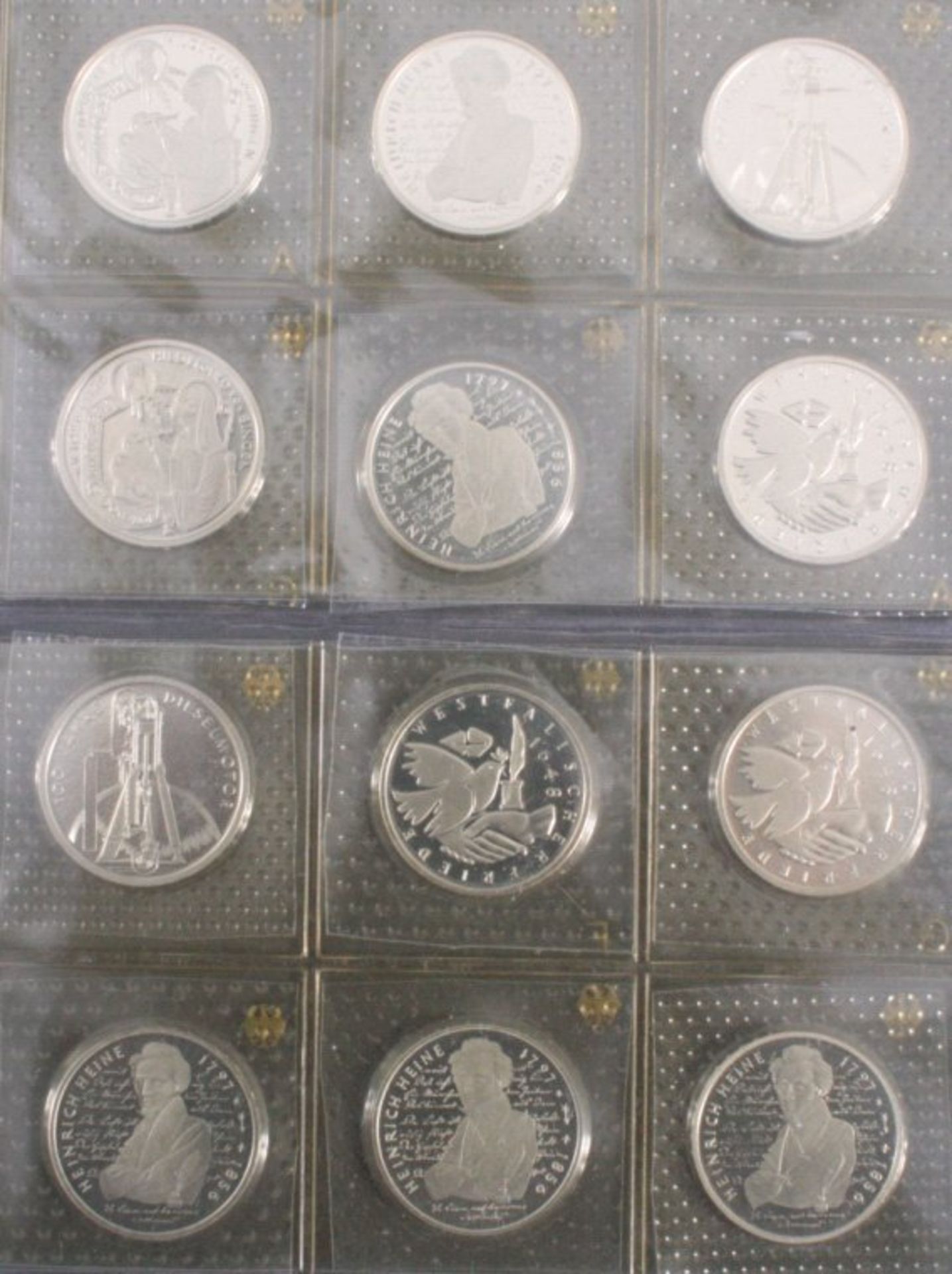 12 x 10 DM Gedenkmünzen pp orginal verschweißt2 x Hildegard von Bingen3 x westfälischer Frieden2 x