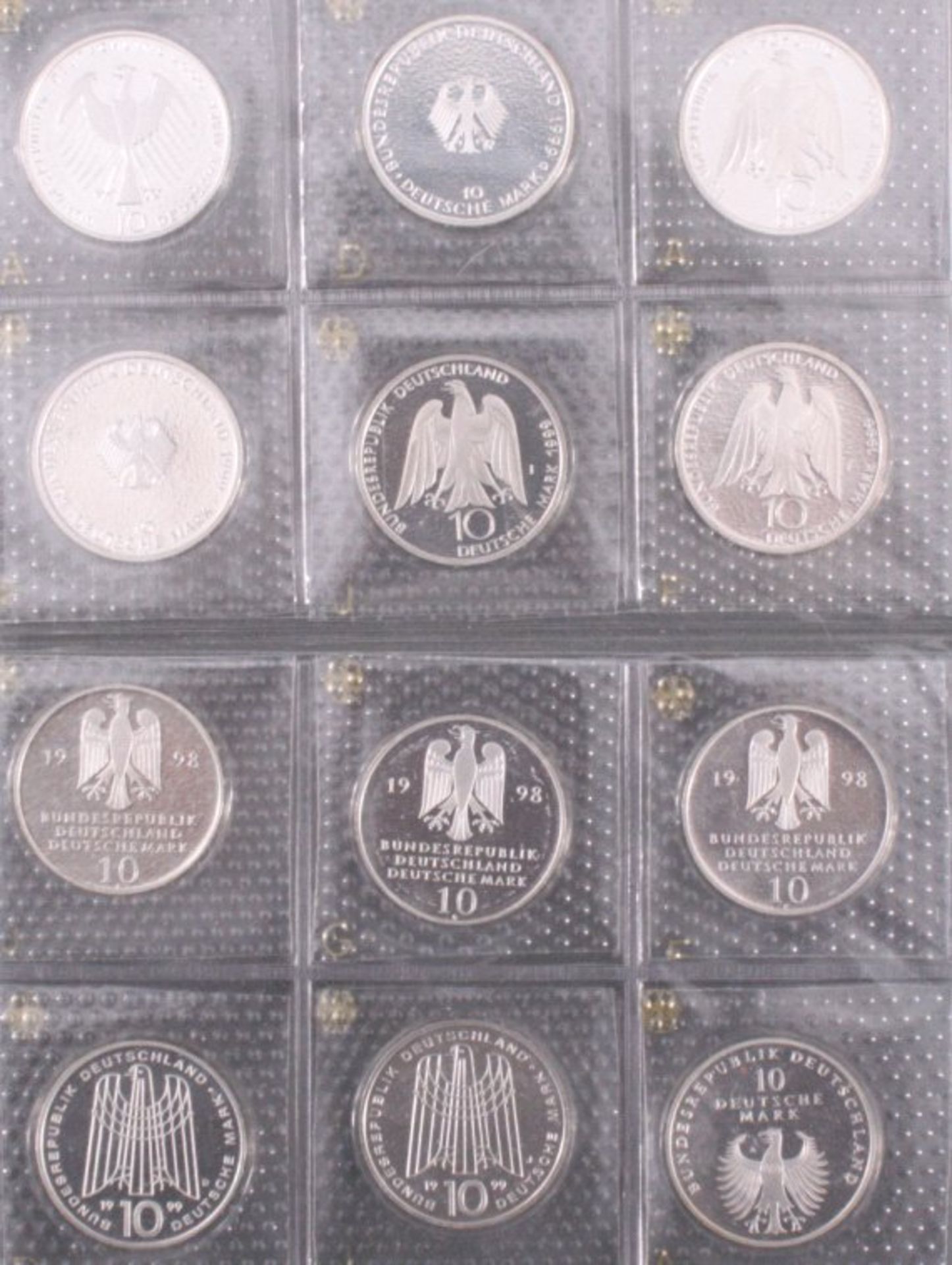 12 x 10 DM Gedenkmünzen pp orginal verschweißt1 x Deutsche Mark3 x Weimar2 x SOS Kinderdörfer2 x