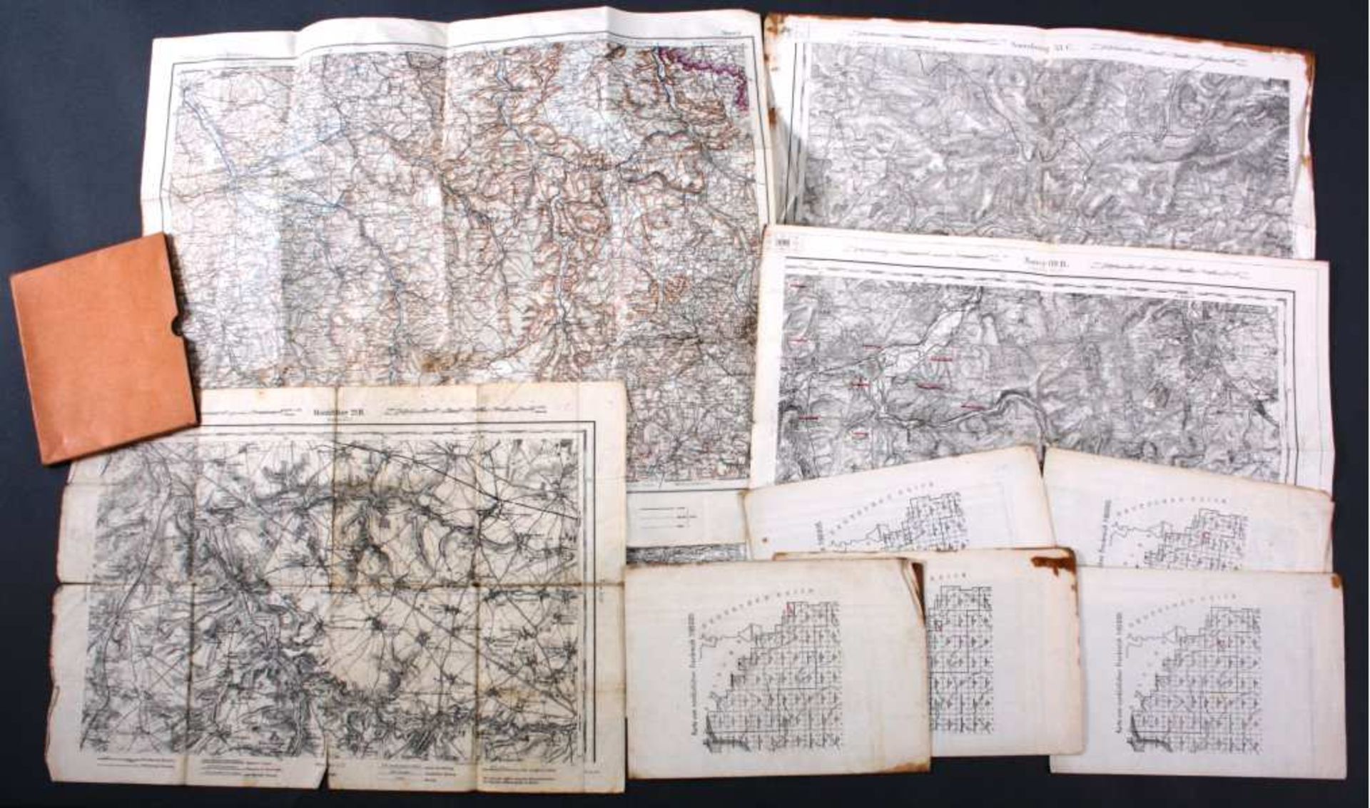 Sammlung Französische Landkarten um 1900Übersichtskarte von Mitteleuropa, Nancy. Herausgegeben