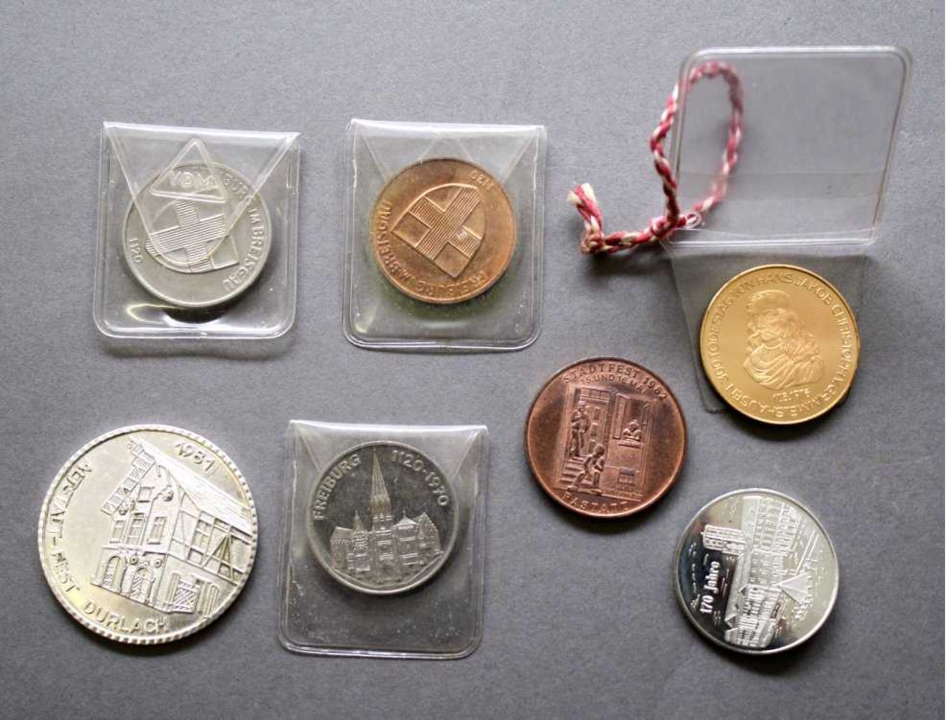 Medaillen der Region BADEN, dabei OBERKIRCH7 Medaillen: 650 Jahre Stadt OBERKIRCH 1976,