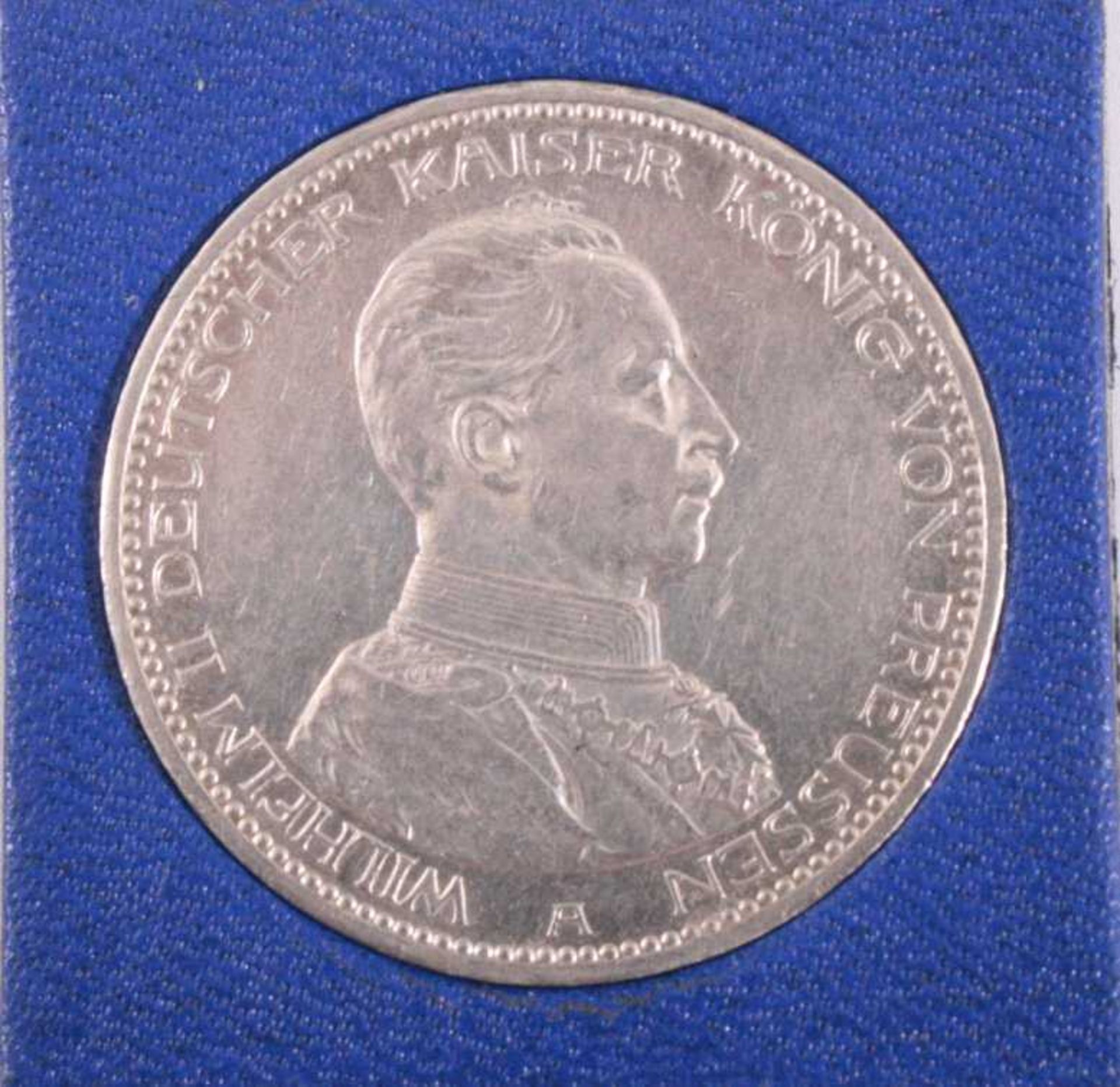 Preußen 5 Mark 1913 Kaiser Wilhelm II in Kürasieruniform900er Silber,J. 135