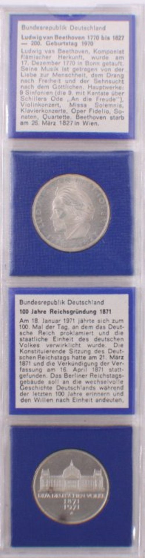 Komplette Sammlung der 5 DM GedenkmünzenAb 1952 Germanisches Museum bis 1986 Friedrich der Große, - Image 2 of 5