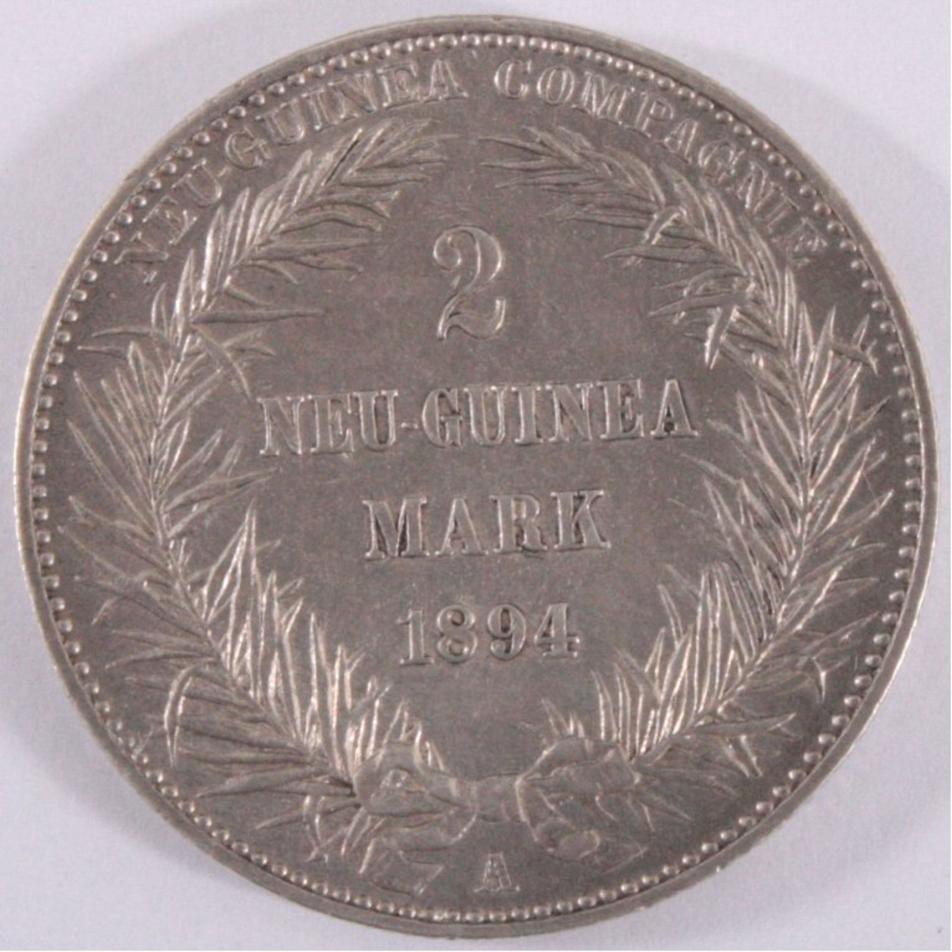 2 Neu - Guinea Mark 1894Silber, 11,11 g, J 706, vz. Mit Münzpaß MDM - Image 2 of 2