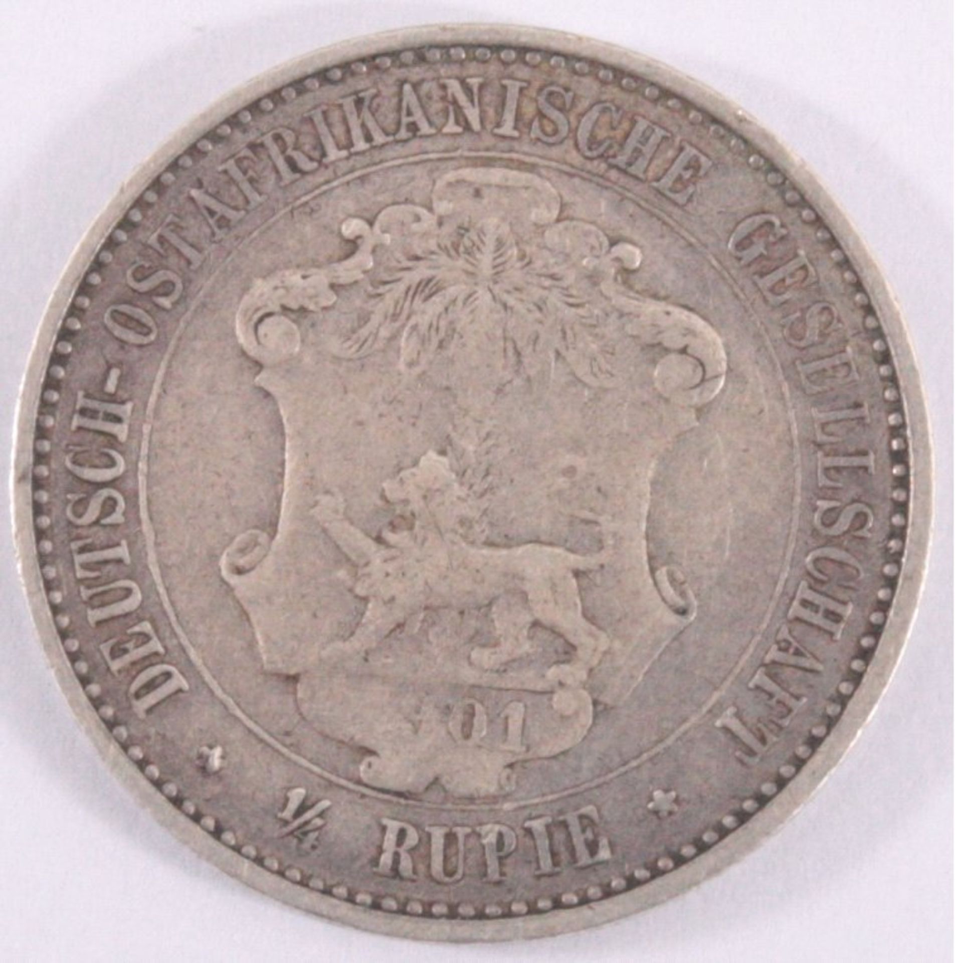 1/4 Rupie 1898, Deutsch-OstafrikaSilber, 2,92 g, J 711, ss. Mit Münzpaß MDM - Image 2 of 2