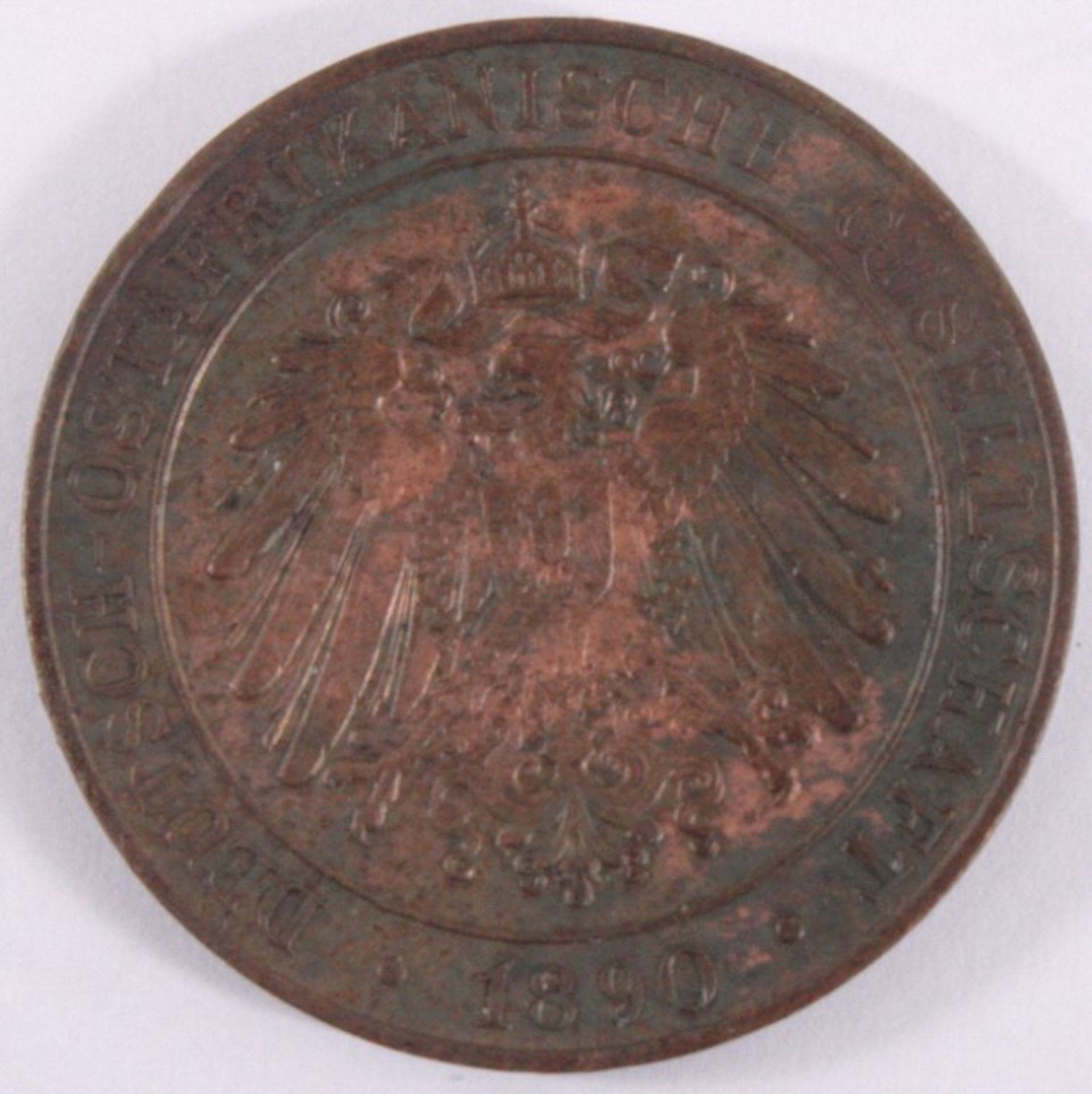 1 Pesa 1890. Deutsch OstafrikaKupfer, 6,52 g, J 710, ss. Mit Münzpaß MDM - Image 2 of 2