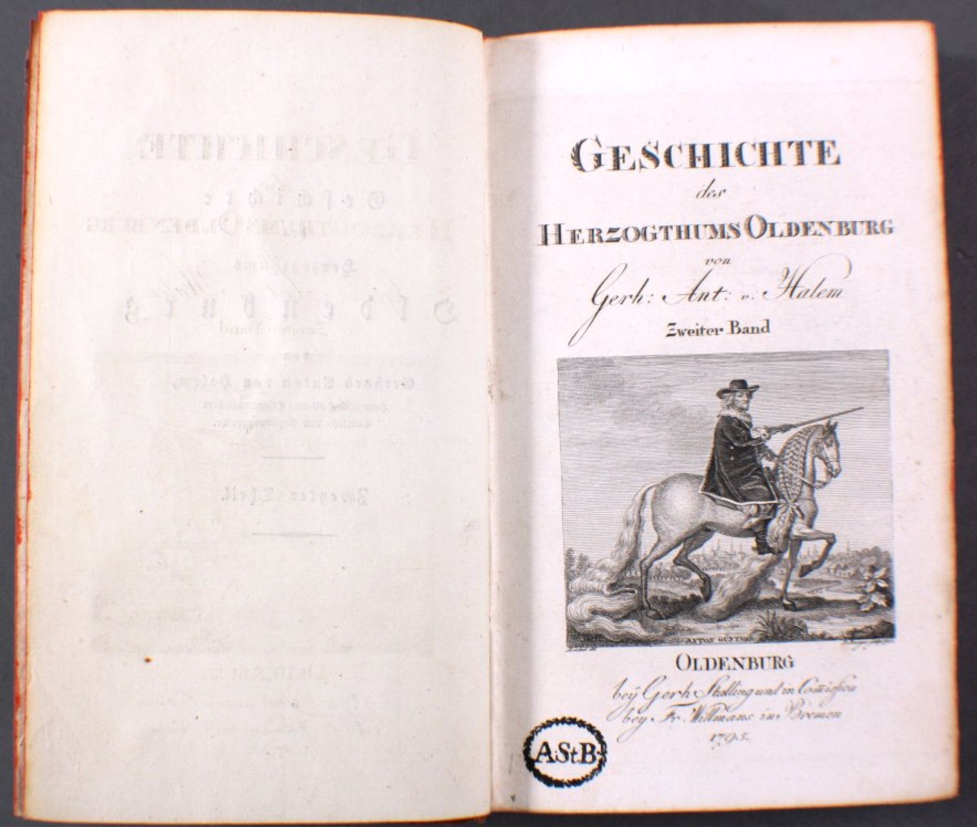 Geschichte des Herzogtums OldenburgVon Anton von Harlem, 2. Teil, Oldenburg 1795, vollständig,517 - Image 2 of 2