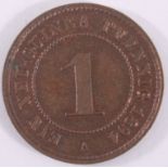 1 Neu - Guinea Pfennig 1894 AKupfer, 2 g, J 701, ss/vz. Mit Münzpaß MDM