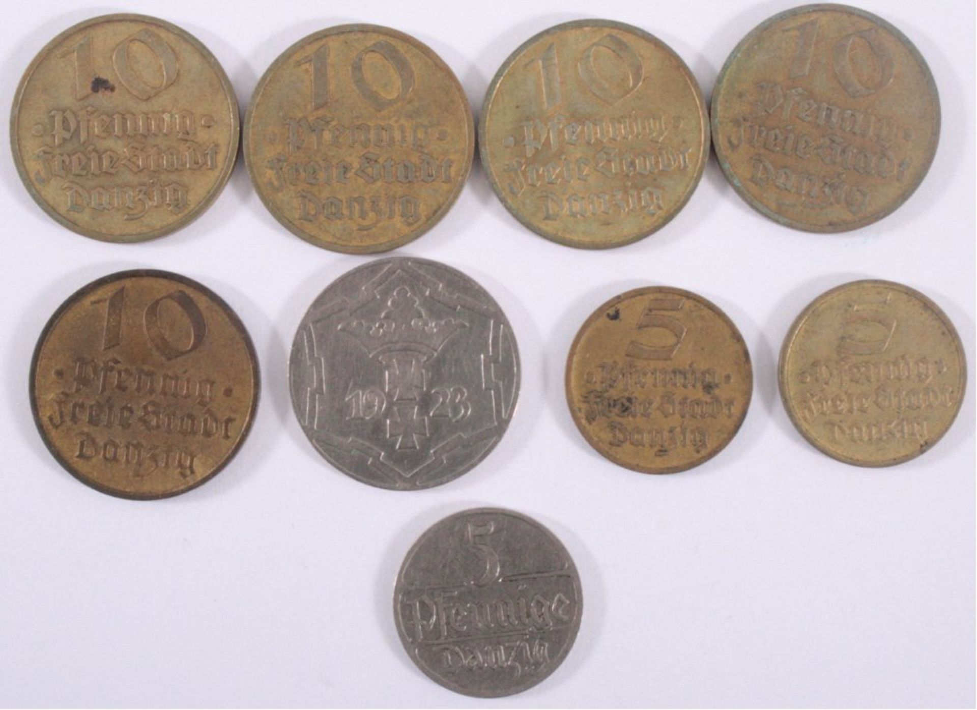 Danzig1x 5 Pfennig 1923, Jäger D4, ss.1x 10 Pfennig 1923, Jäger D5, ss.1x 10 Pfennig 1932, Jäger - Image 2 of 2