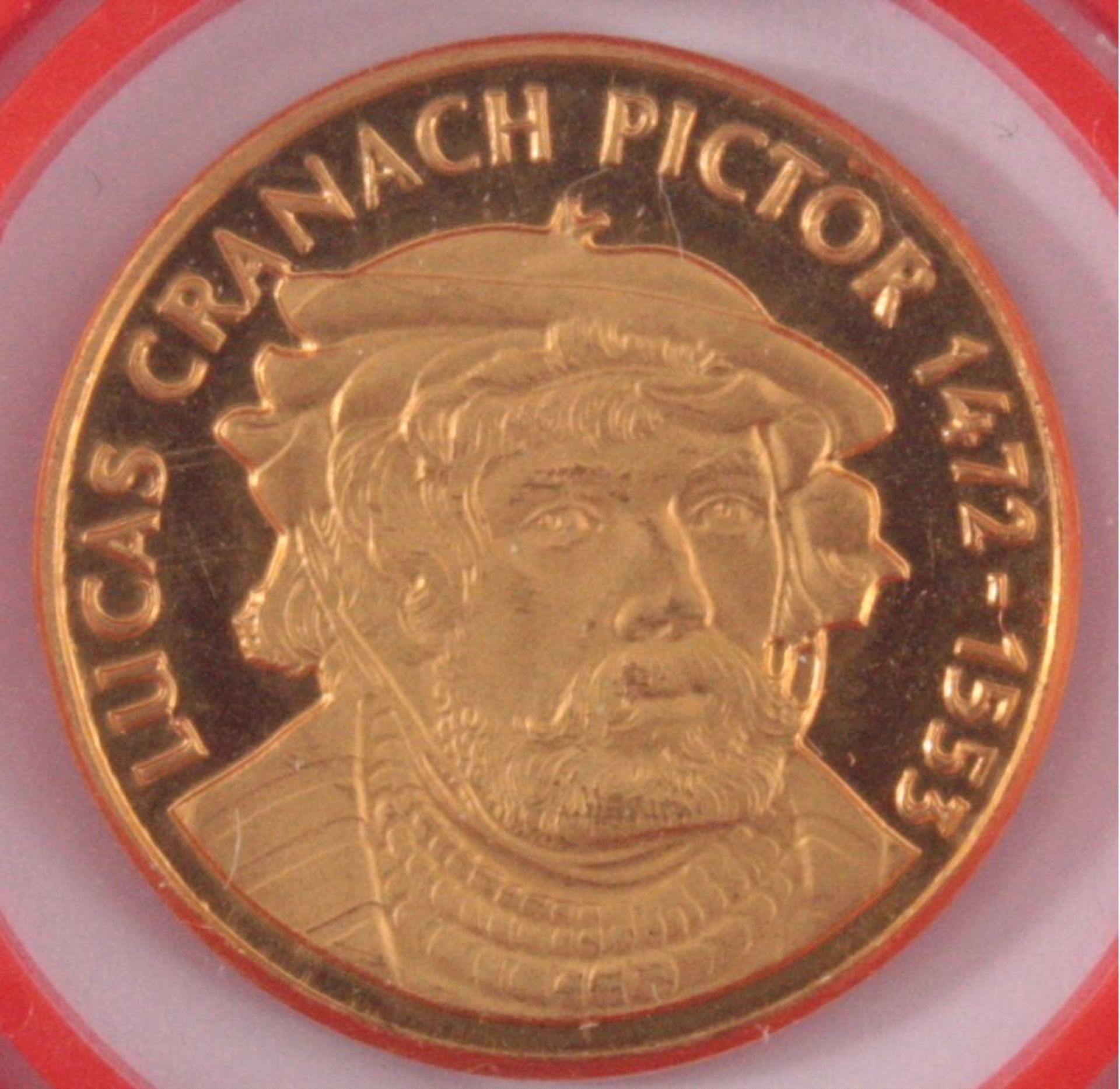 Goldmedaille Lucas Cranach von 1972980/000 GG. ca. 3,3 g