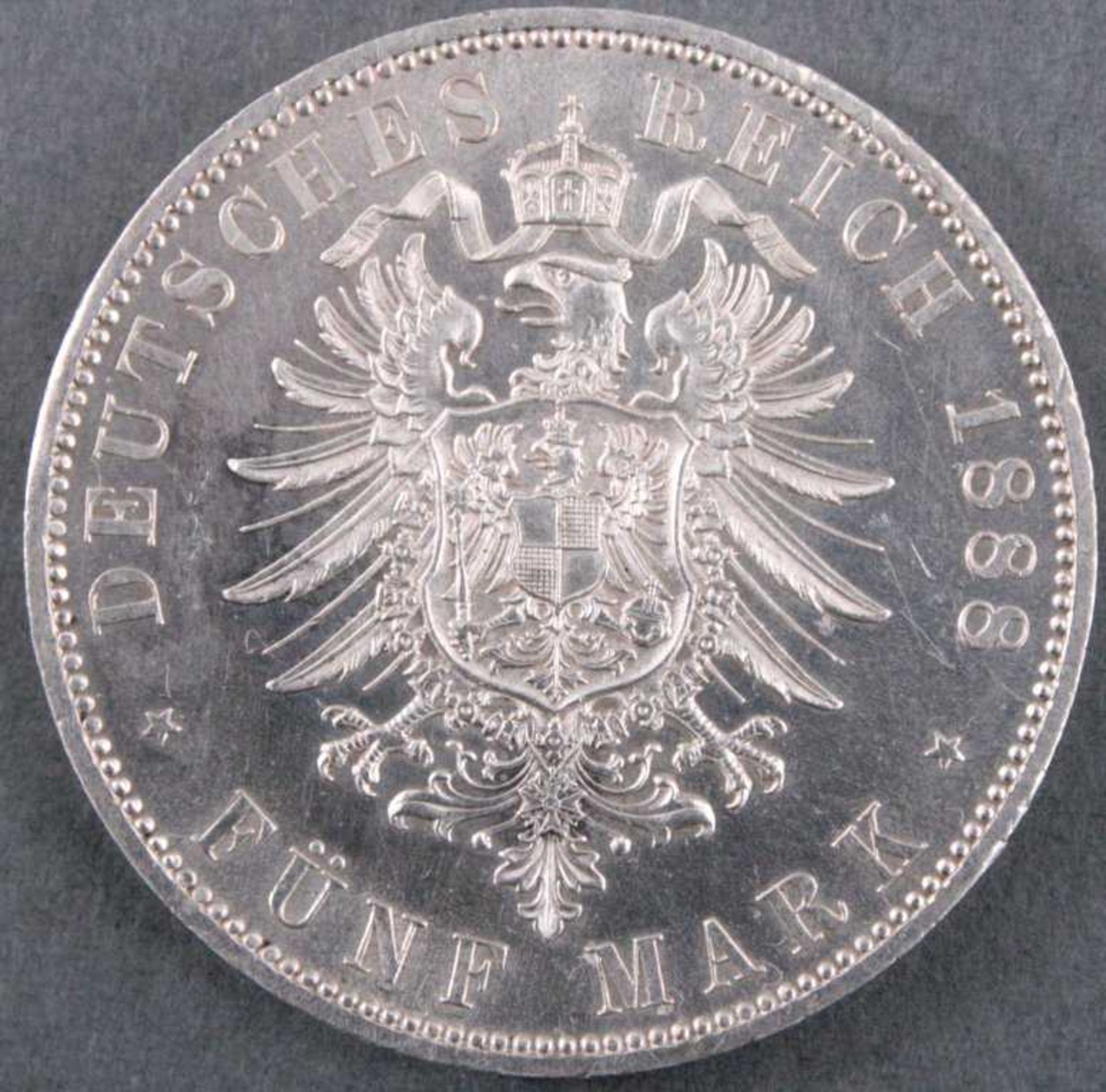 5 Mark Preussen Friedrich III 1888ss - VZ - Image 2 of 2