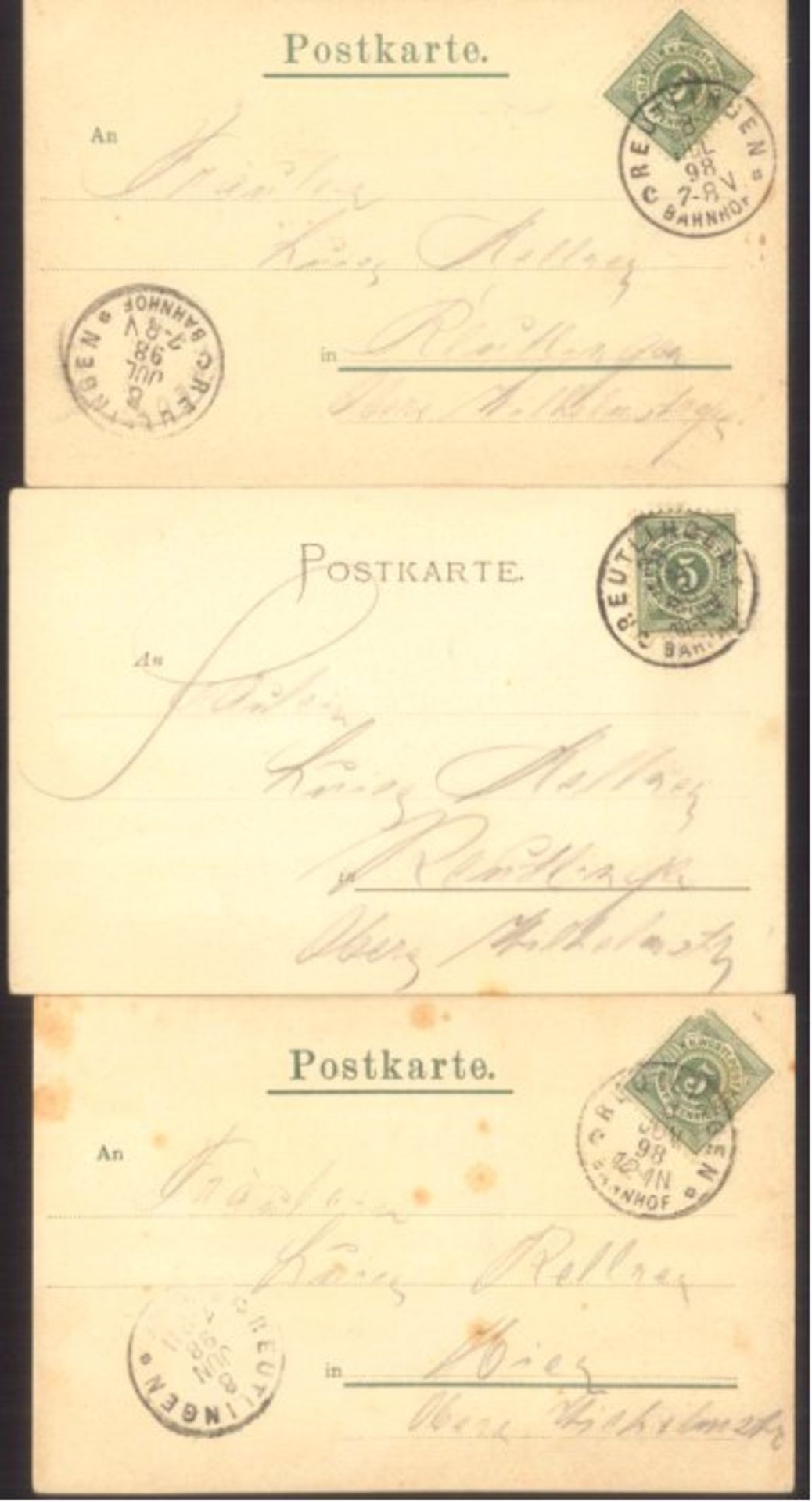 SCHWABEN, Schwäbisches Volksleben, gelaufen 18983 verschiedene schwarz/weiße Ansichtskarten, alle - Bild 2 aus 2