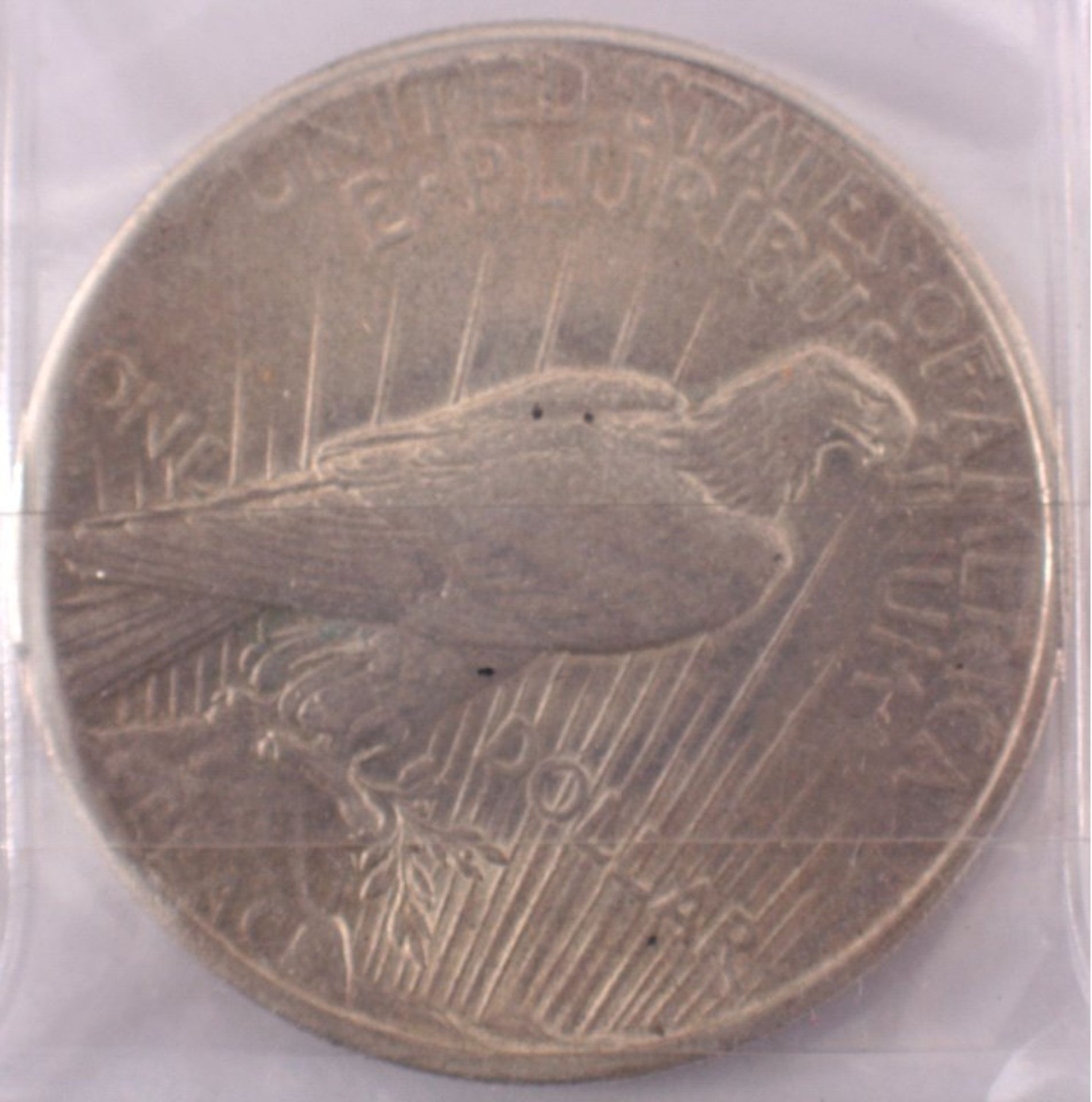 One Dollar Liberty, 1925, SilberPeace / Liberty, Durchmesser: ca. 3,8 cm. Gewicht (mitKapsel) 26,9g - Bild 2 aus 2