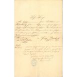 1862 HANNOVER;AMTSSCHREIBEN,STEMPELTAXE 4 Groschen,BORNEMANNSchreiben vom 26./27.October 1862 mit