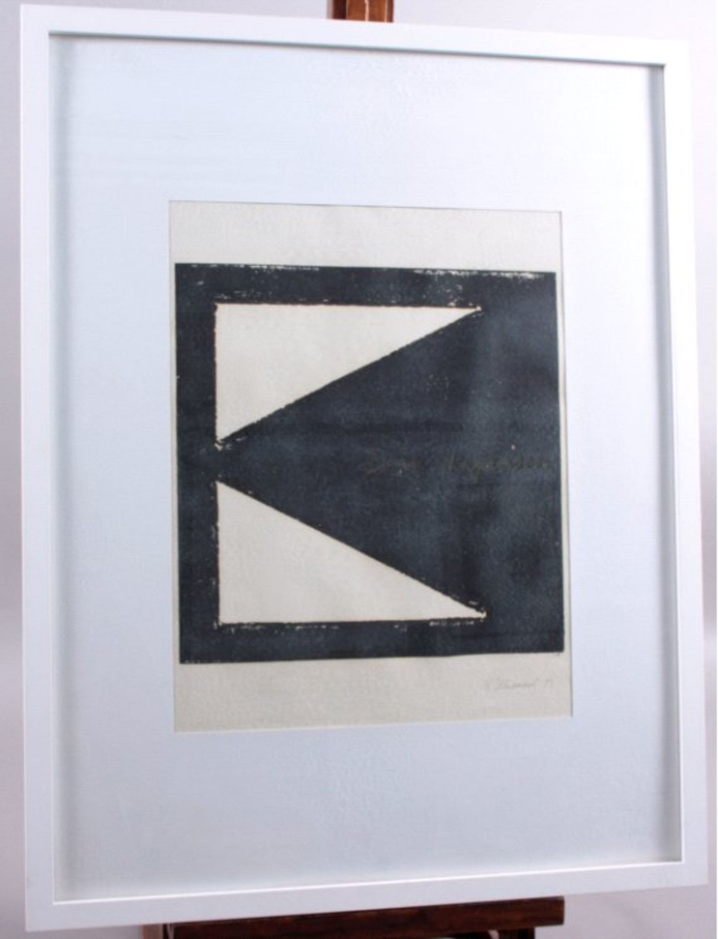Komposition in Schwarz-Weißunten rechts signiert und datiert 93, mittig mitKyrillischen - Image 3 of 4