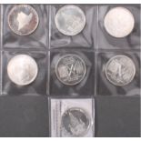 Konvolut Silbermünzen, 10 DM MünzenInsgesamt 7 Münzen aus den Jahren 1994-1997 inunterschiedlicher