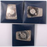 3 x 10 Euro Silbermünze, FIFA Fussball WM 2006Stempelglanz, Gewicht je 18g Durchmesser 32,5mm