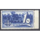 1938 ÖSTERREICH - SCHUSCHNIGGVIGNETTEN!10 Groschen blau, allseitig gezähnt, postfrischPracht