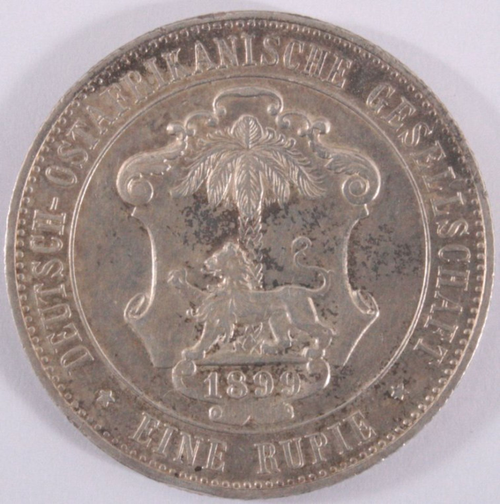 1 Rupie 1899 Deutsch Ostafrika, Wilhelm IISilber, 11,66 g, Auflage 226754, Jäger 713, ss. Mit - Image 2 of 2