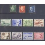 1947 GRIECHENLAND, 2 Sätze, Katalogwert 110,- EuroMichelnummern 538-548, je postfrisch Pracht/Luxus