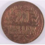 20 Heller 1916 Deutsch-OstafrikaJäger 725 a, ss