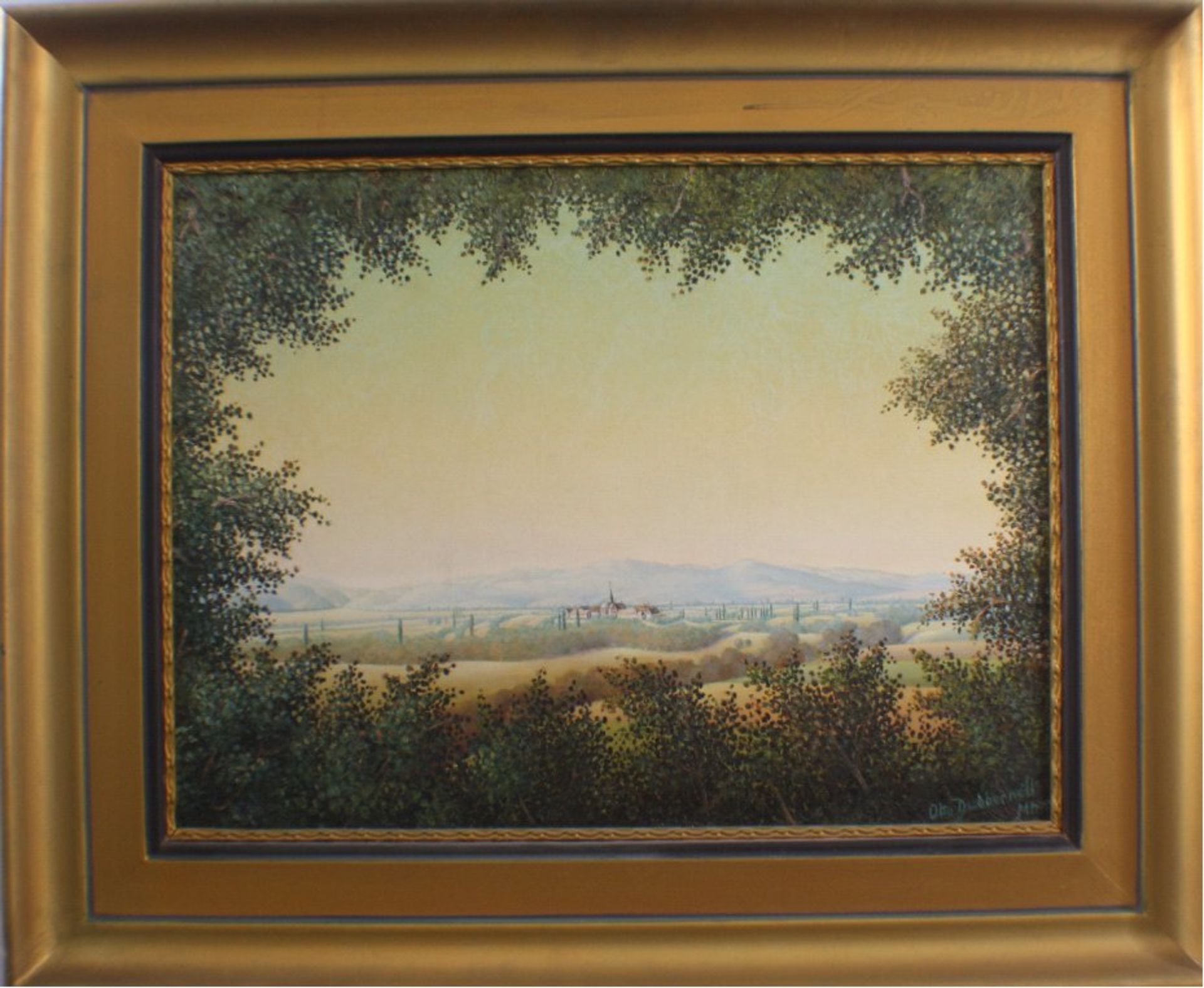 Otto Dubbernell. Mannheimer KünstlerÖl/Lwd, "Kloster Ansicht", rechts unten signiert, ca. 46 x61 cm.